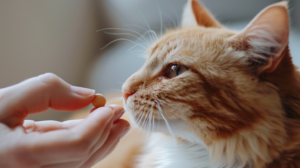 猫のお薬投与