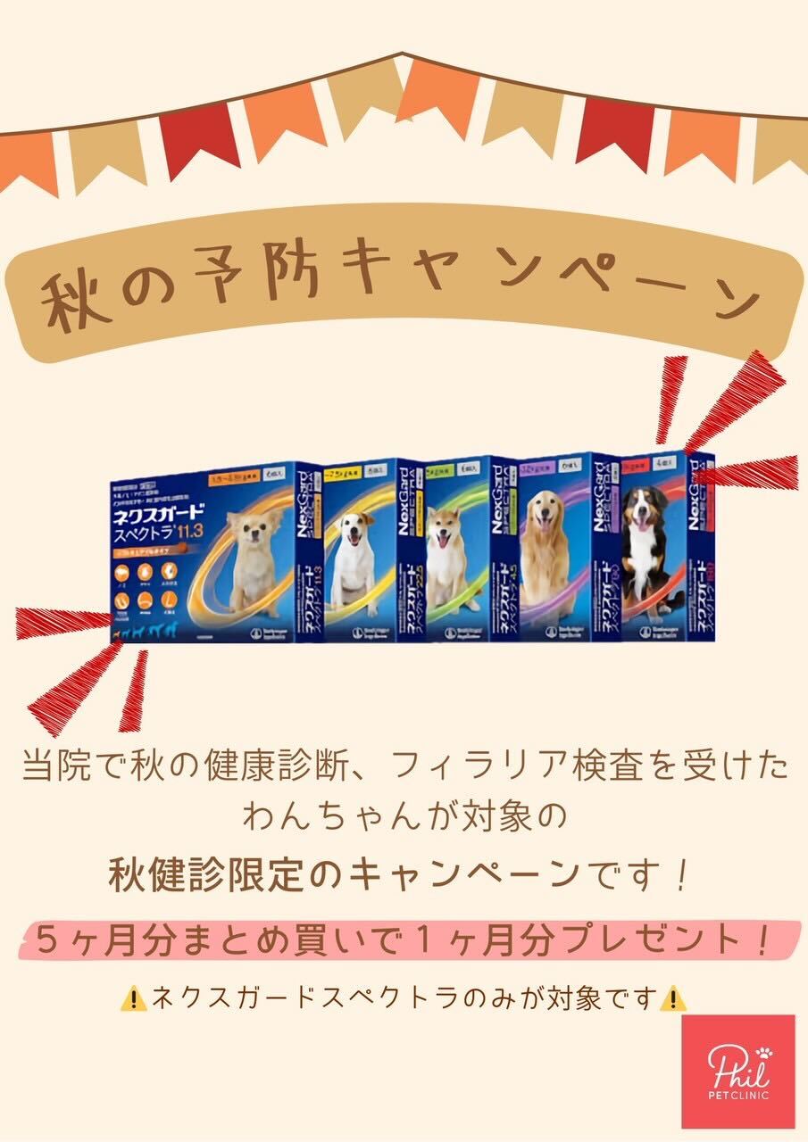 秋の予防キャンペーン ネクスガードスペクトラ